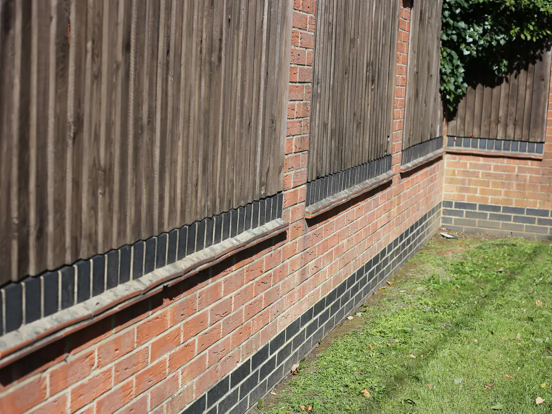 Brick garden wall